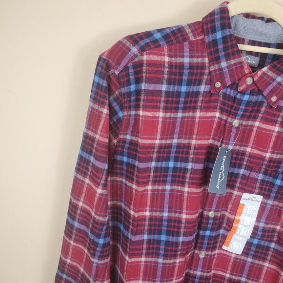 Eddie Bauer Plaid Button-down Flannel Shirt Men's Size M - Picture 7 of 11